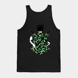 Cool anime swordsman design (back) Tank Top